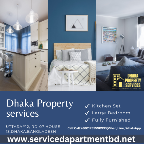 Fully Furnished & serviced apartment for short/long term rent at Dhaka